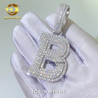 Iced Out 925 Silver Pendant