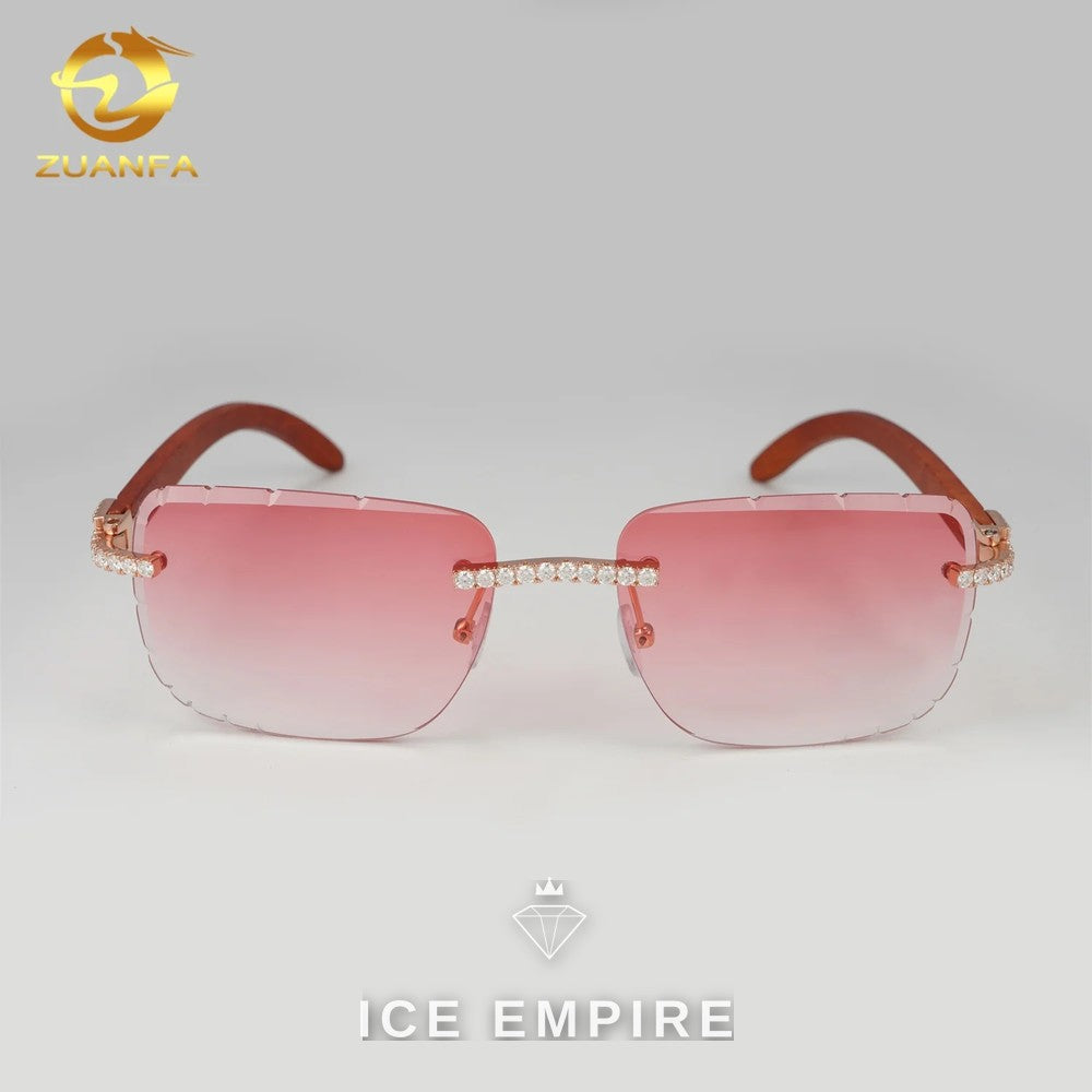 Iced Out 925 Silver Moissanite Glasses