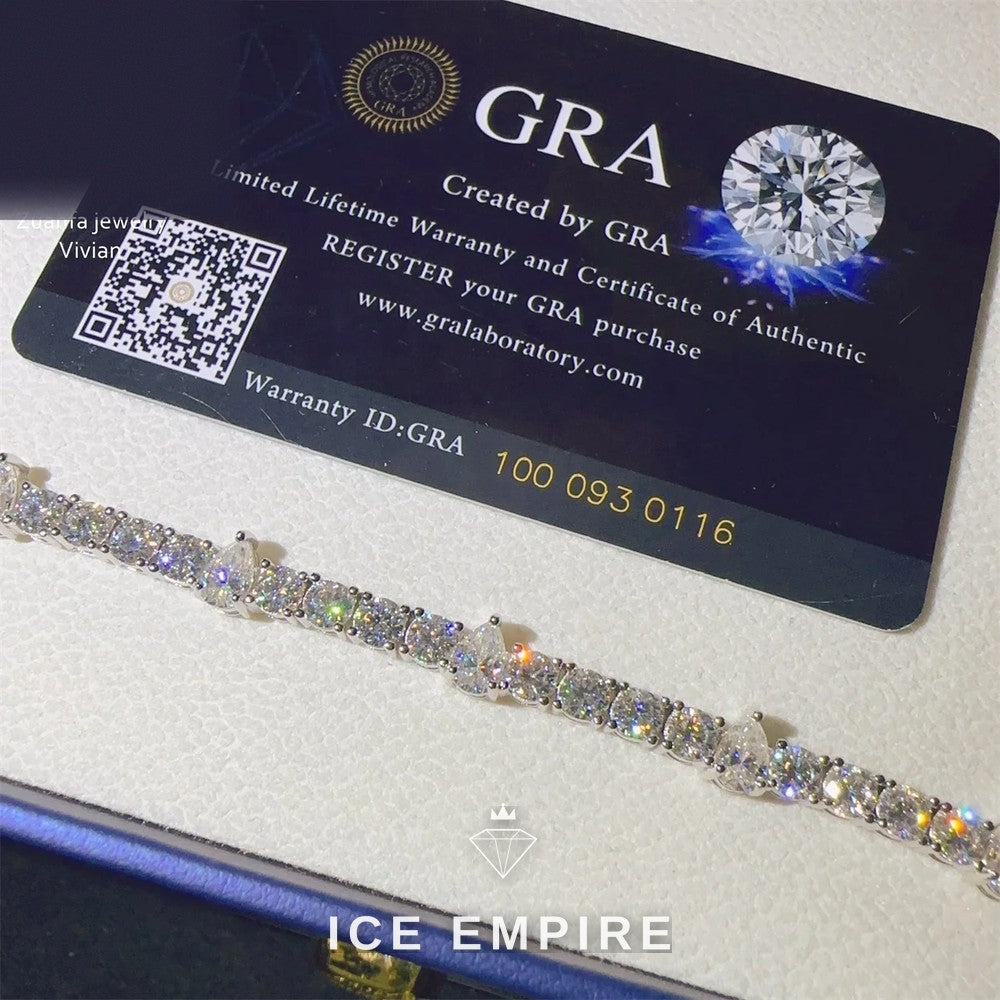 Iced Out Rose Gold Plated Moissanite Cuban Chain