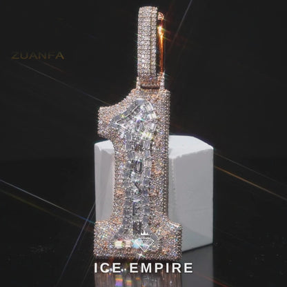 Iced Out Cross 925 Silver Moissanite Pendant
