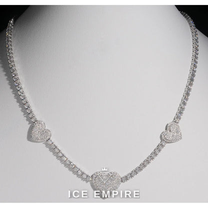 Iced Out Rose Gold Plated Moissanite Cuban Chain