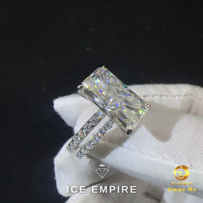 Iced Out 14K Gold Lab Grown Diamond Engagement Ring