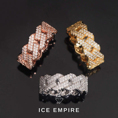 Iced Out Rose Gold Moissanite Cuban Chain