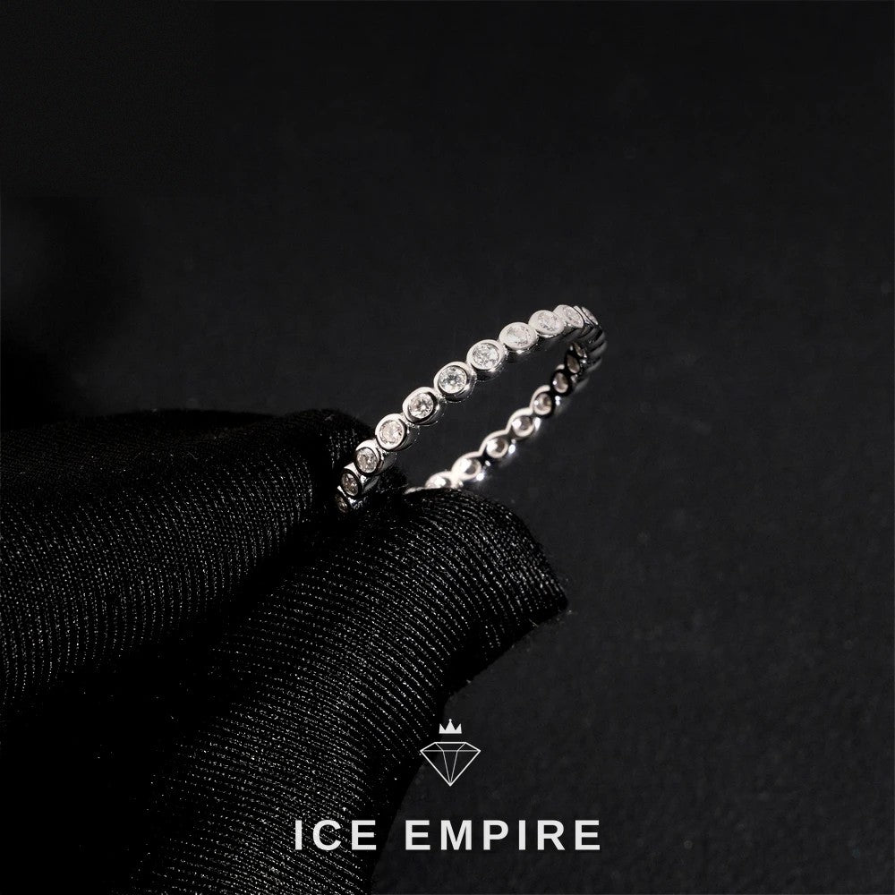 Iced Out 925 Silver Moissanite Ring