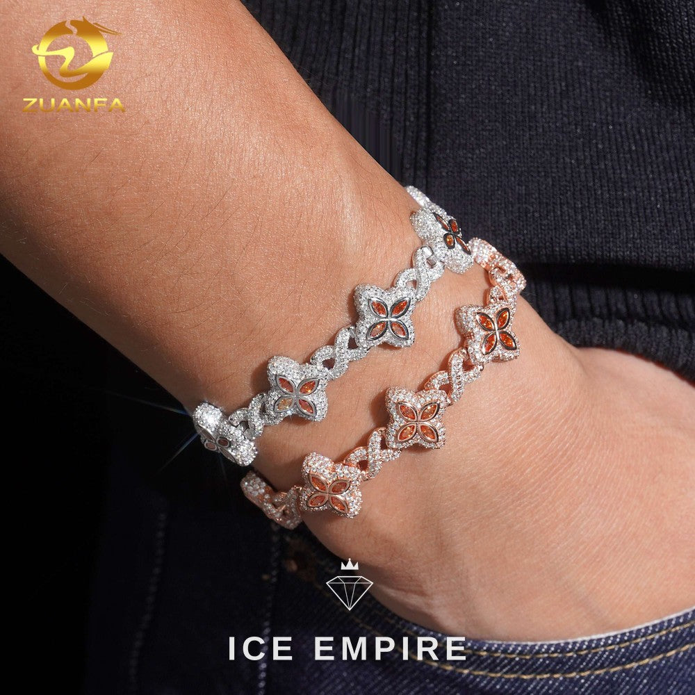 Iced Out 925 Silver Moissanite Cuban Chain