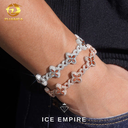 Iced Out 925 Silver Moissanite Cuban Chain