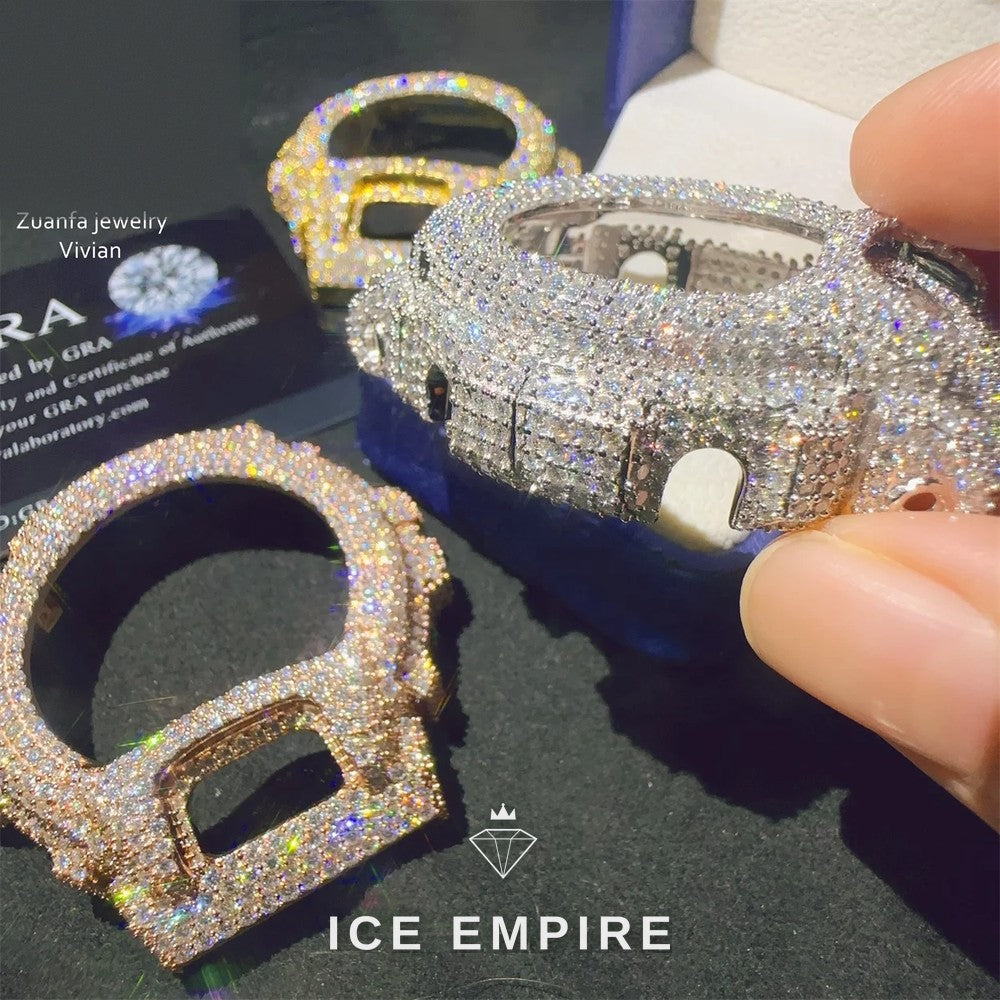 Iced Out 925 Silver Moissanite Watch
