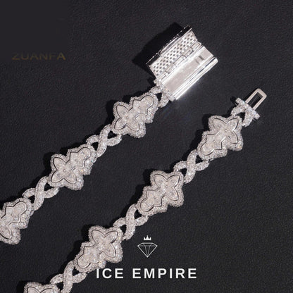 Iced Out Rose Gold Plated Moissanite Cuban Chain