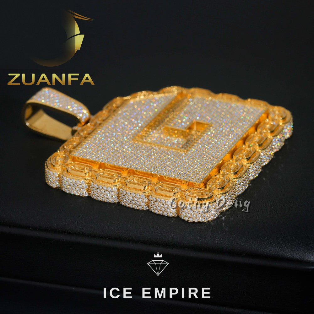 Iced Out Rose Gold Plated Pendant