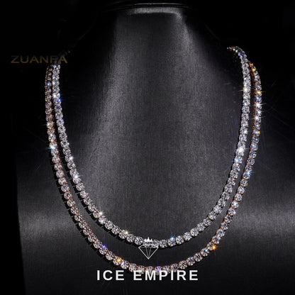 Iced Out 10K Gold Lab Grown Diamond Tennis Chain