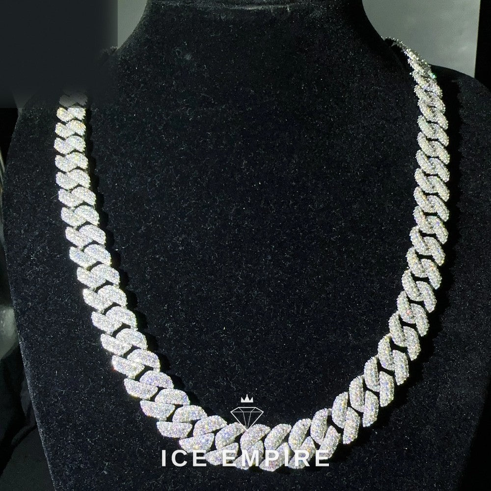 Iced Out Rose Gold Plated Moissanite Cuban Chain