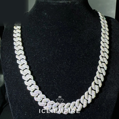 Iced Out Rose Gold Plated Moissanite Cuban Chain