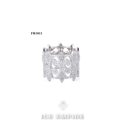 Iced Out Heart 925 Silver Moissanite Ring