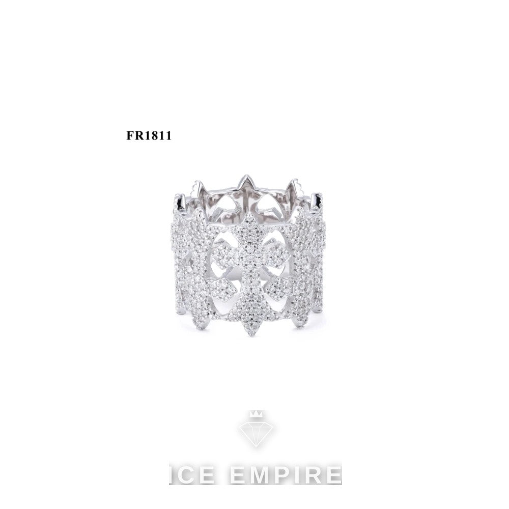 Iced Out 925 Silver Moissanite Ring