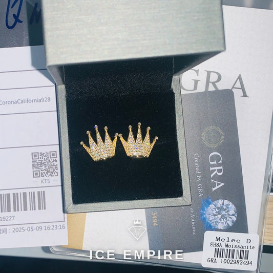 Iced Out 925 Silver Moissanite Earrings