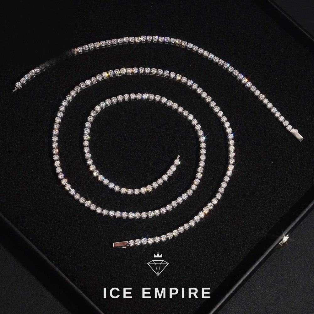 Iced Out Rose Gold Plated Moissanite Cuban Chain
