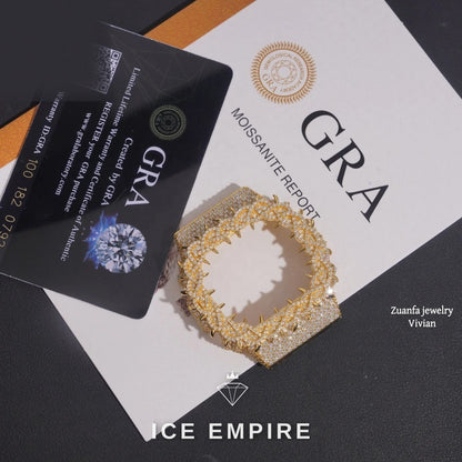 Iced Out 925 Silver Moissanite Watch