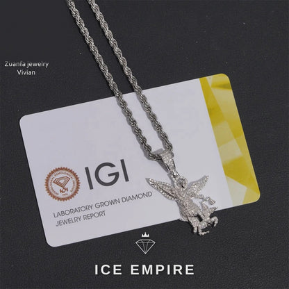Iced Out 925 Silver Moissanite Pendant