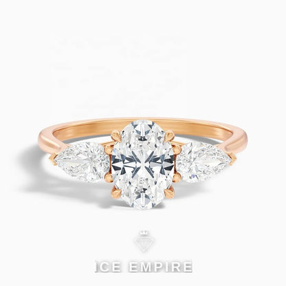 Iced Out 10K Gold Lab Grown Diamond Engagement Ring