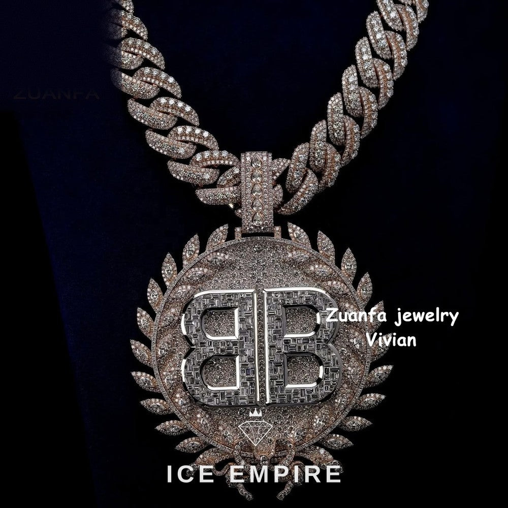 Iced Out 925 Silver Pendant