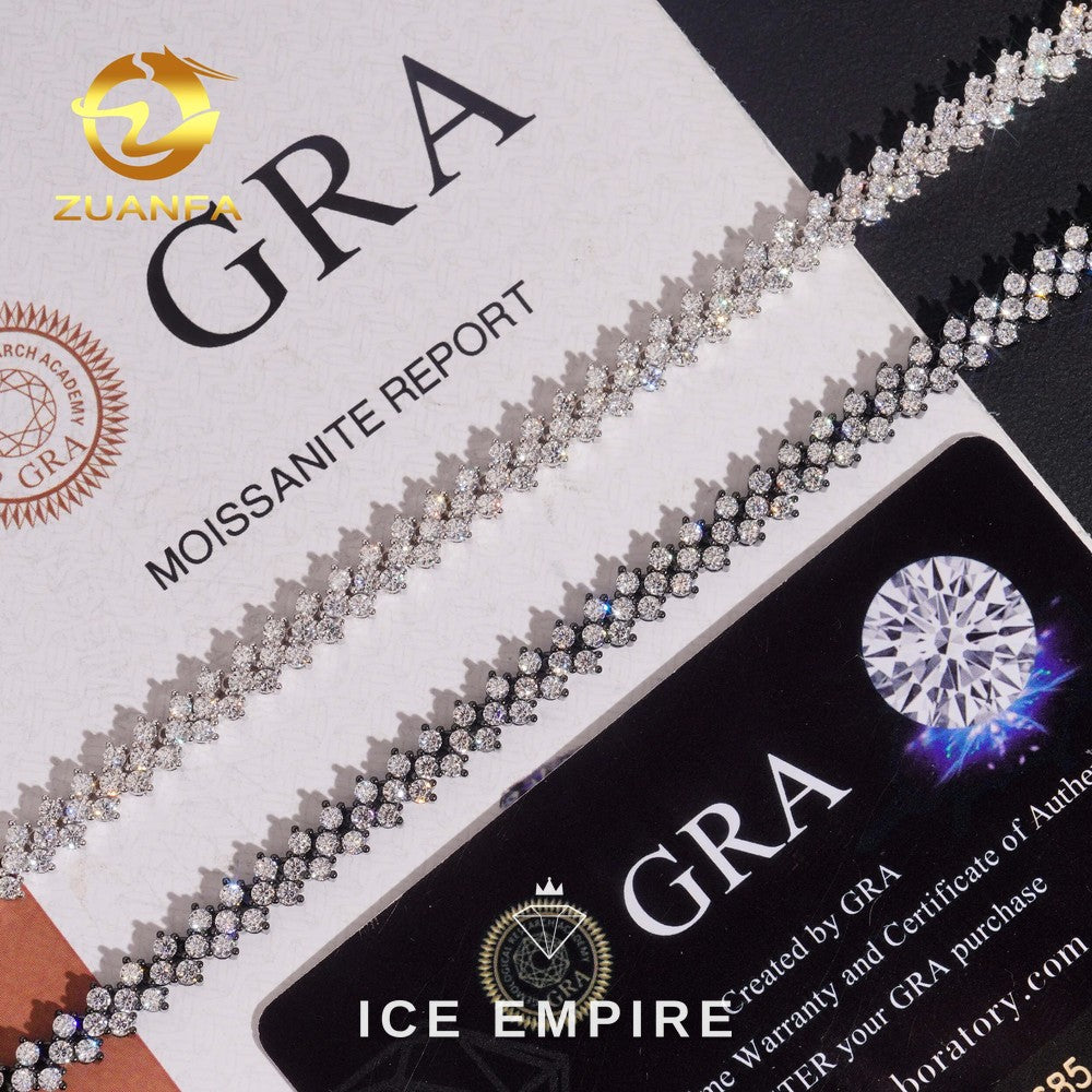 Iced Out Gold Plated Moissanite Cuban Chain