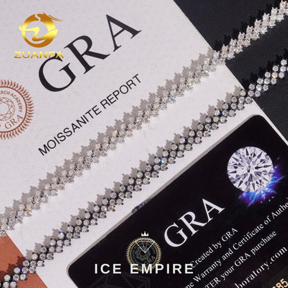 Iced Out Gold Plated Moissanite Cuban Chain