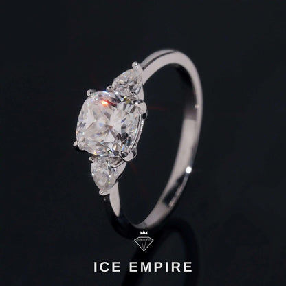 Iced Out Gold Plated Moissanite Wedding Band