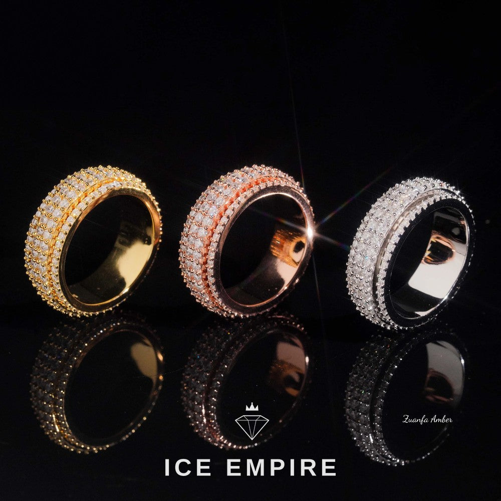 Iced Out Rose Gold Lab Grown Diamond Ring