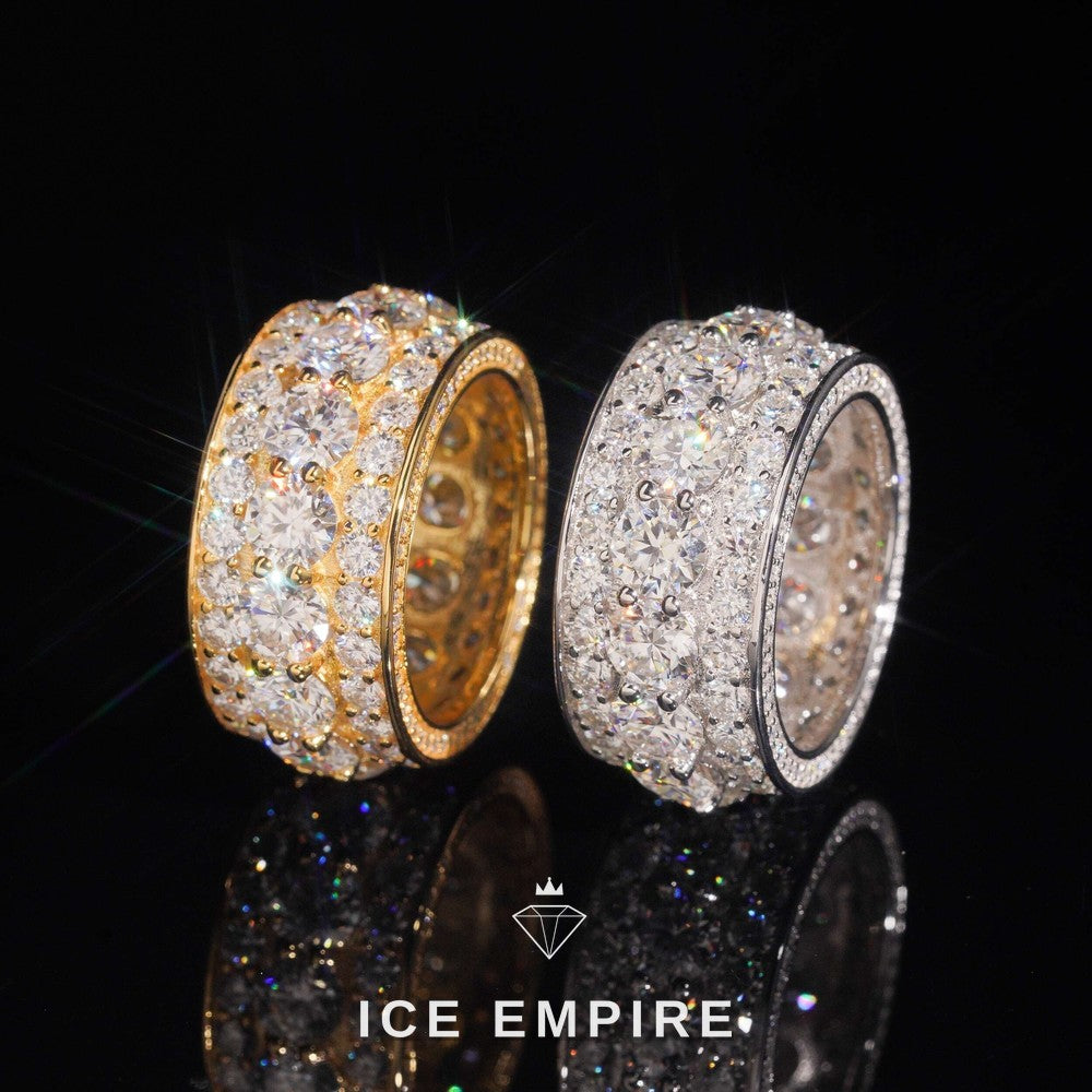 Iced Out 925 Silver Moissanite Ring