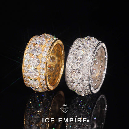 Iced Out 925 Silver Moissanite Ring