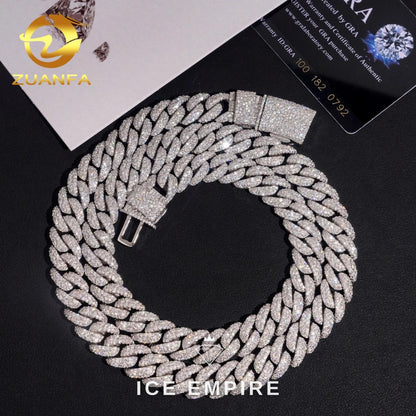 Iced Out Rose Gold Plated Moissanite Cuban Chain