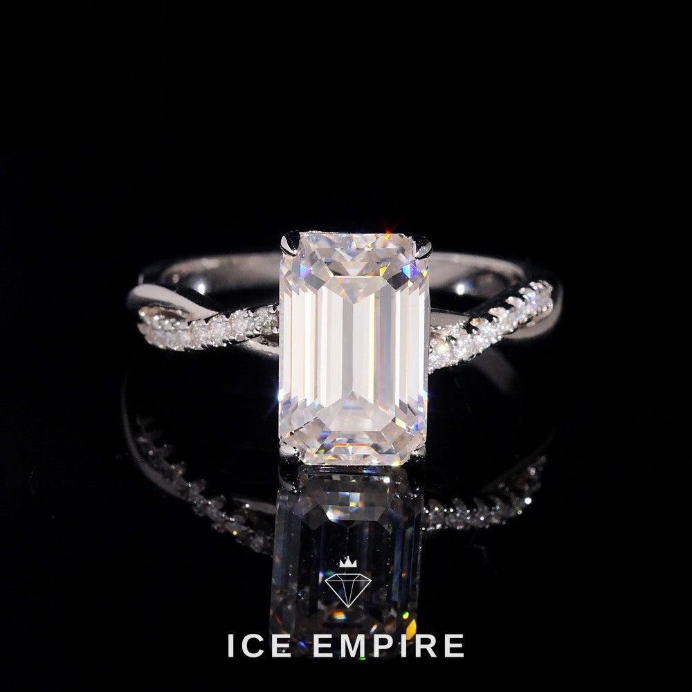 Iced Out Gold Plated Moissanite Wedding Band
