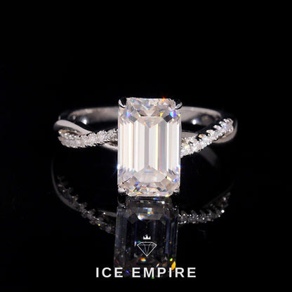 Iced Out Gold Plated Moissanite Wedding Band