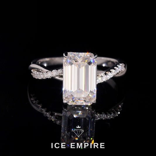 Iced Out Gold Plated Moissanite Wedding Band