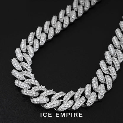 Iced Out Rose Gold Plated Moissanite Cuban Chain
