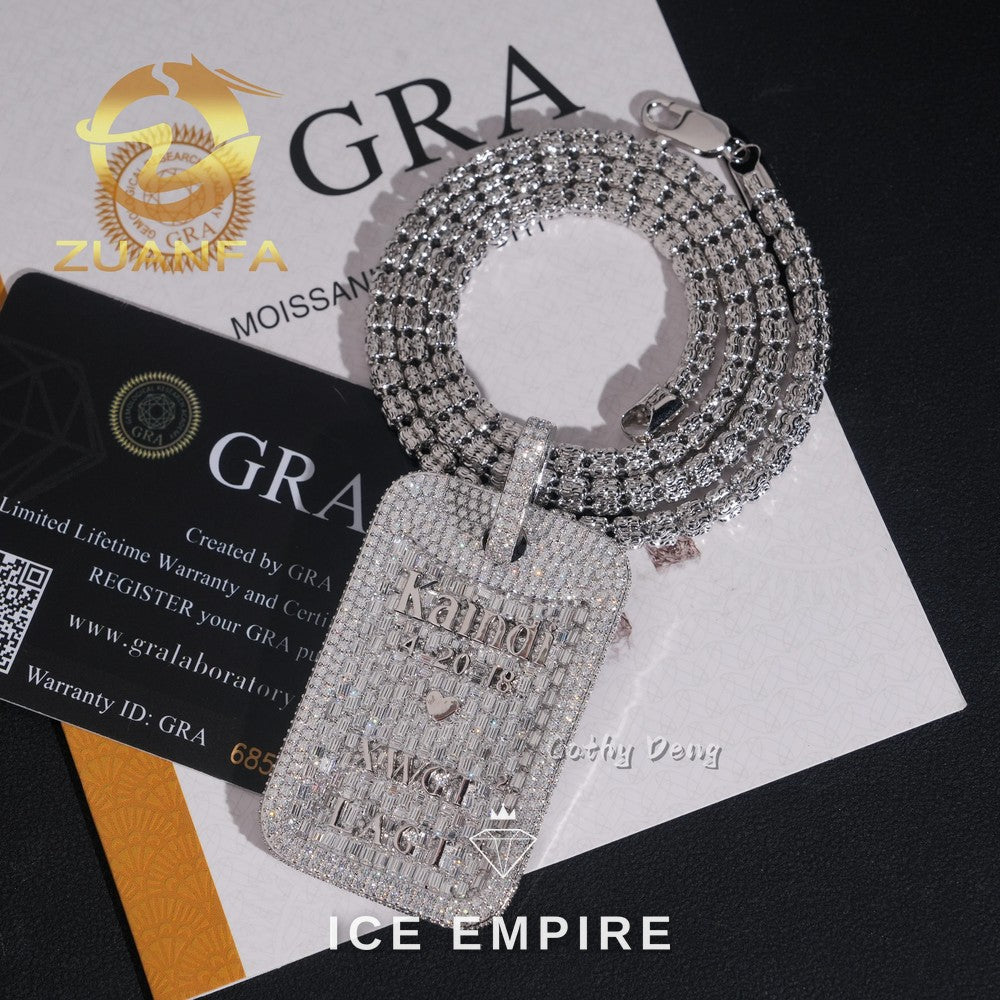 Iced Out Rose Gold Plated Moissanite Pendant