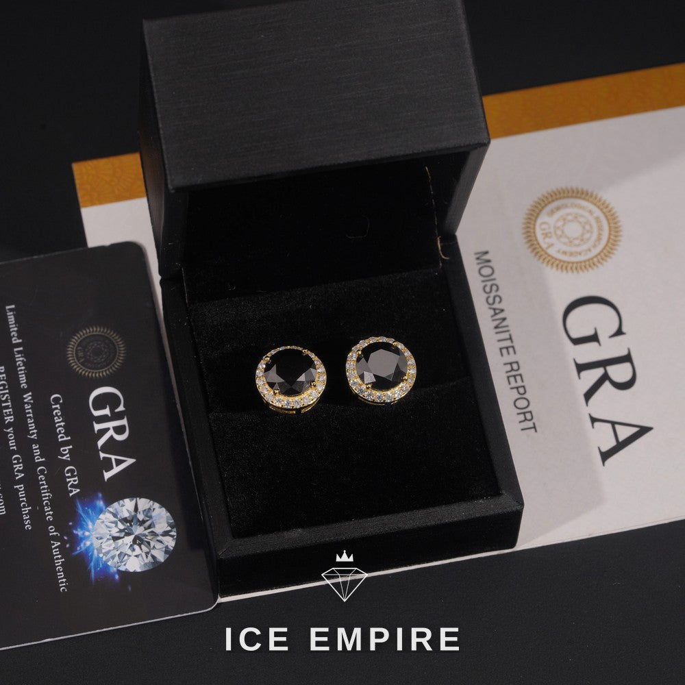 Iced Out 925 Silver Moissanite Earrings
