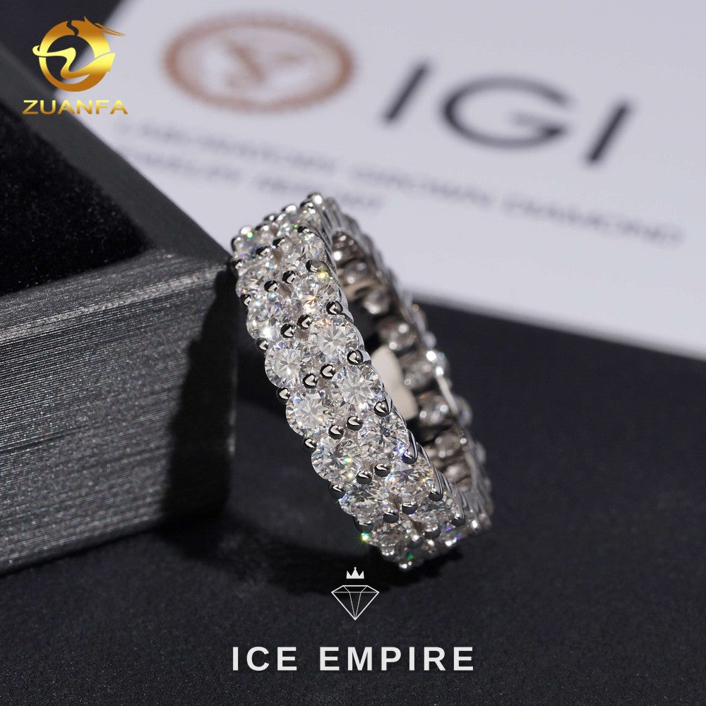 Iced Out 10K Gold Lab Grown Diamond Engagement Ring