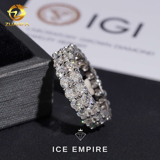 Iced Out 10K Gold Lab Grown Diamond Engagement Ring