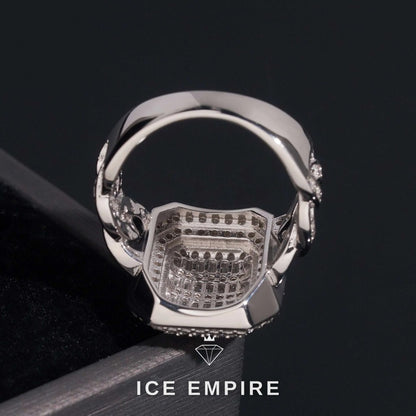Iced Out 925 Silver Moissanite Ring
