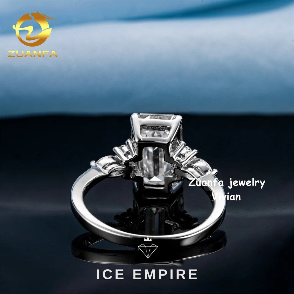 Iced Out Rose Gold Plated Moissanite Ring