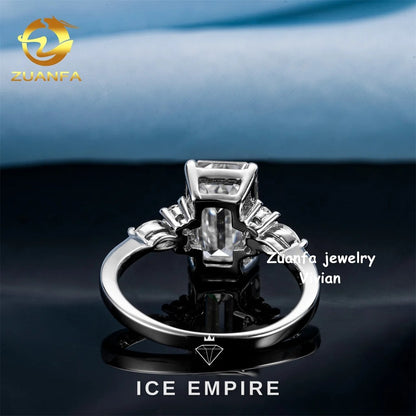 Iced Out Rose Gold Plated Moissanite Ring