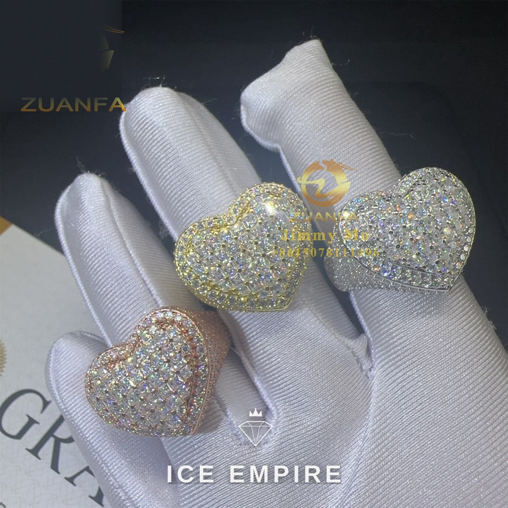 Iced Out Baguette 925 Silver Moissanite Ring