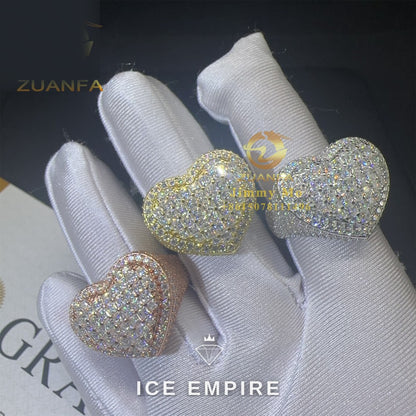 Iced Out Baguette 925 Silver Moissanite Ring