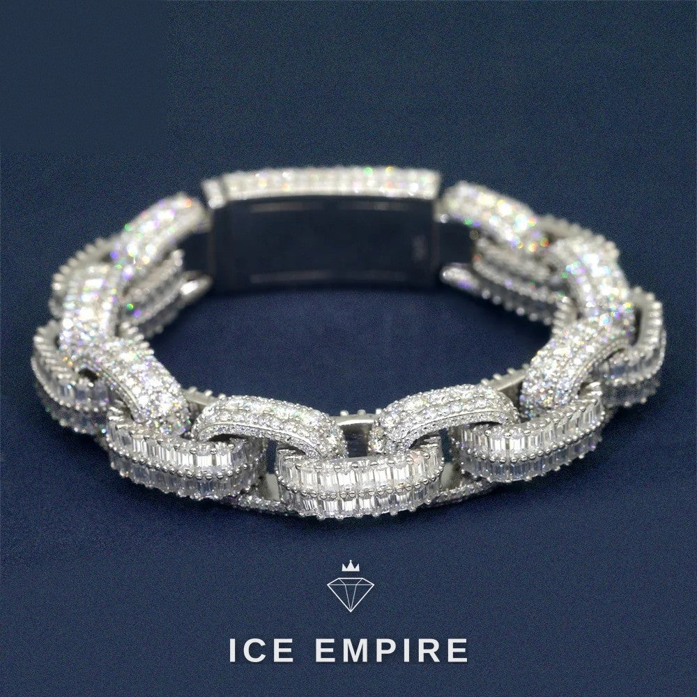 Iced Out Gold Plated Moissanite Cuban Chain