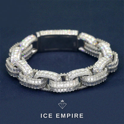 Iced Out Gold Plated Moissanite Cuban Chain