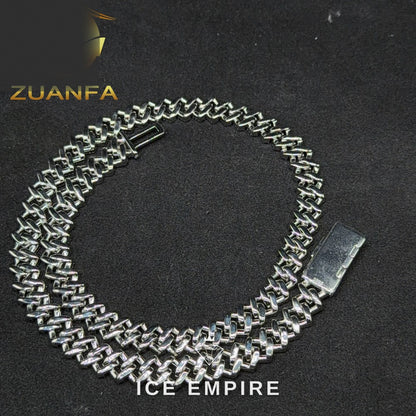 Iced Out Rose Gold Plated Moissanite Cuban Chain