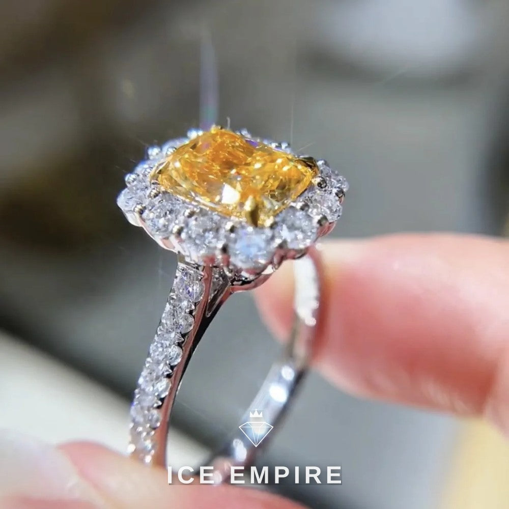 Iced Out Gold Plated Lab Grown Diamond Ring