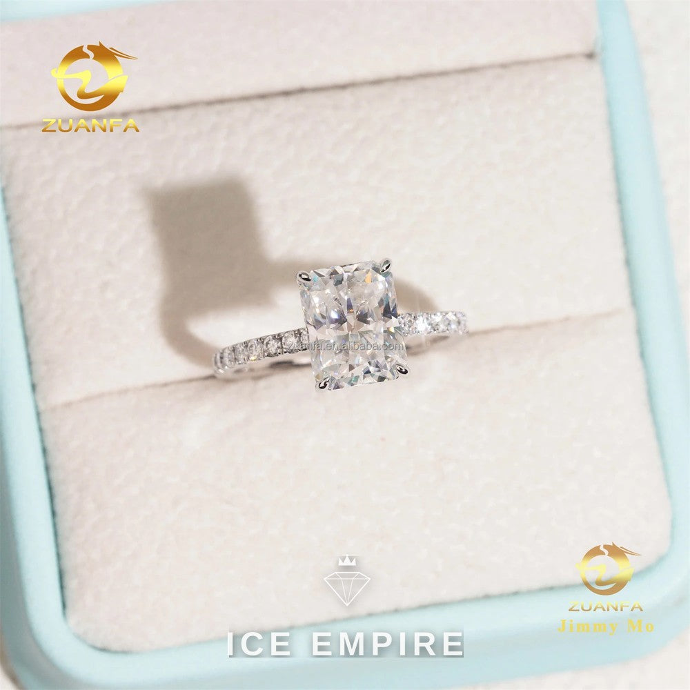 Iced Out 14K Gold Lab Grown Diamond Engagement Ring
