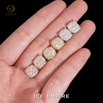 Iced Out Rose Gold Moissanite Earrings